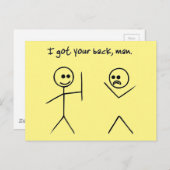 Ik heb je rug. briefkaart (Voorkant / Achterkant)