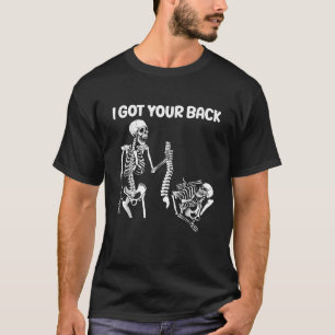 Ik heb je rug grappig skelet Halloween kostuum T-shirt