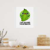 Ik heb je rug grappige Veggie Pun gegeven Poster (Keuken)