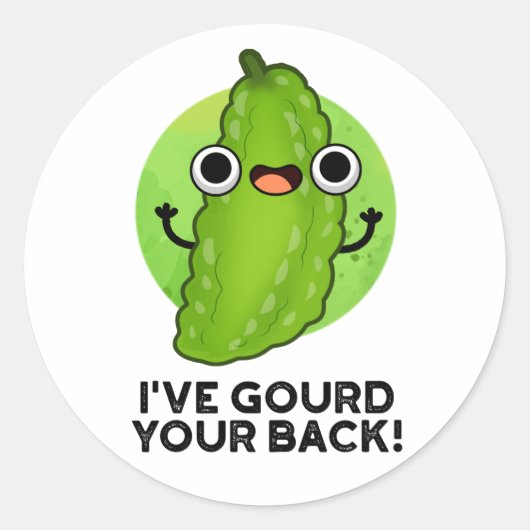 Ik heb je rug grappige Veggie Pun gegeven Ronde Sticker (Voorkant)