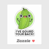 Ik heb je rug grappige Veggie Pun gegeven Sticker (Vel)