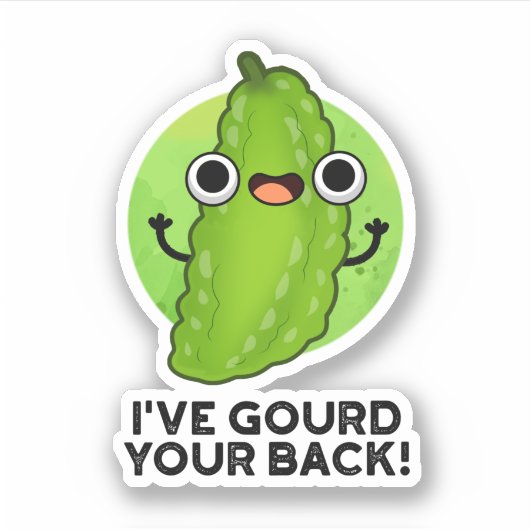 Ik heb je rug grappige Veggie Pun gegeven Sticker (Voorkant)