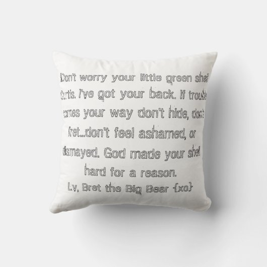 Ik heb je rug. kussen (Achterkant)