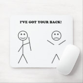 Ik heb je rug. muismat (Met muis)