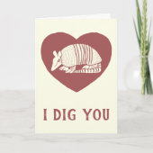 Ik heb je Schattigee Armadillo Valentijnsdag gegra Kaart (Voorkant)