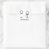 Ik heb je terug. ronde sticker (Tas)