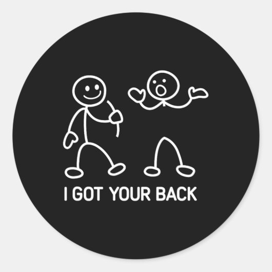 Ik heb je terug ronde sticker (Voorkant)