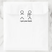 Ik heb je terug! vierkante sticker (Tas)