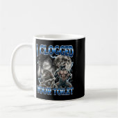 Ik heb je toilet verstopt Grappige Alpha Wolf Meme Koffiemok (Links)