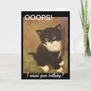 Ik heb je verjaardag gemist? kaart