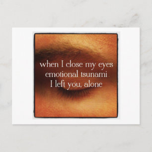 Ik heb je verlaten, alleen briefkaart