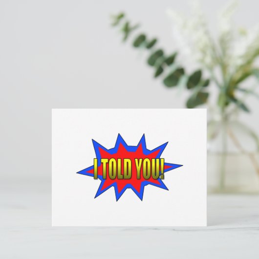 Ik heb je verteld briefkaart (Staand voorkant)