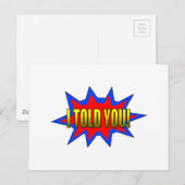 Ik heb je verteld briefkaart (Voorkant / Achterkant)