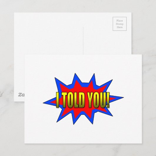 Ik heb je verteld briefkaart (Voorkant / Achterkant)