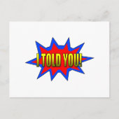 Ik heb je verteld briefkaart (Voorkant)