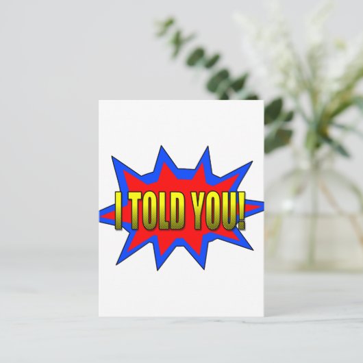 Ik heb je verteld briefkaart (Staand voorkant)