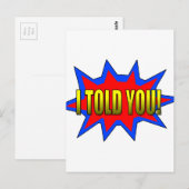 Ik heb je verteld briefkaart (Voorkant / Achterkant)