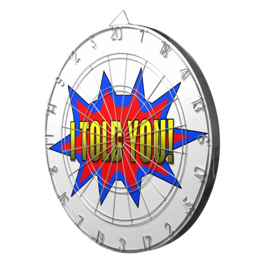 Ik heb je verteld dartbord (Voorkant Rechts)