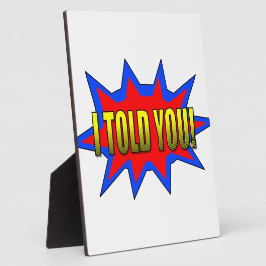 Ik heb je verteld fotoplaat (Zijkant)