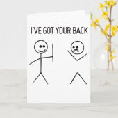 IK HEB JE VRIENDEN, stok figuren vriendschap.nl Kaart (Gele Bloem)