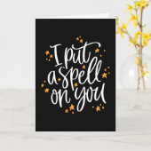 Ik heb je zwart en Oranje Halloween gespeld Kaart (Gele Bloem)