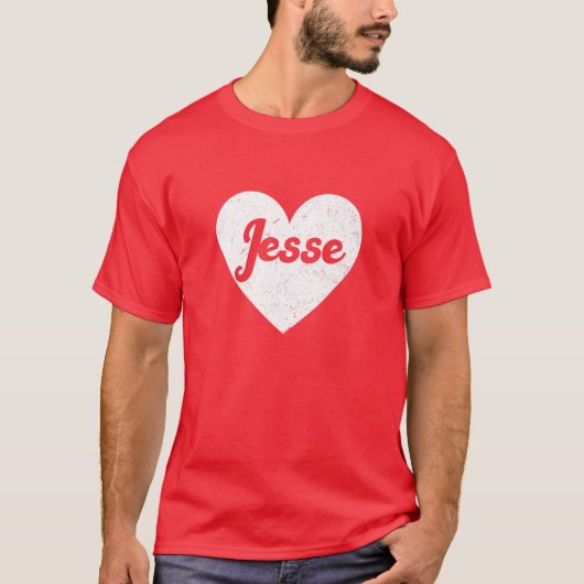 Ik heb Jesse gehoord - Eerste namen en harten, ik  T-shirt (Voorkant)