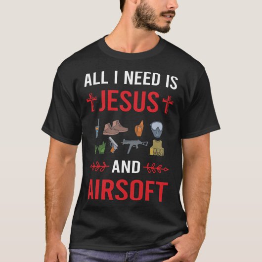 Ik heb Jesus Airsoft nodig T-shirt (Voorkant)
