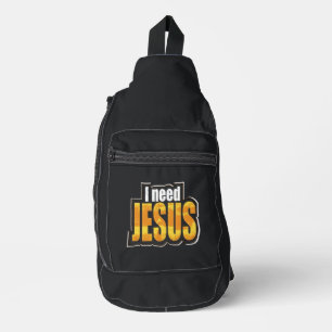 Ik heb JESUS nodig - Christelijk Sling Bag