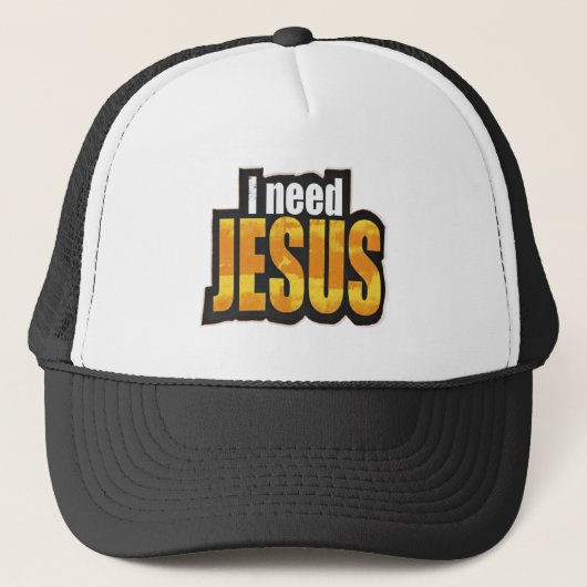 Ik heb JESUS nodig - Christelijk Trucker Pet (Voorkant)