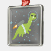 "Ik heb Jetpack!" Flying Brontosaurus met Jetpack Metalen Ornament (Links)