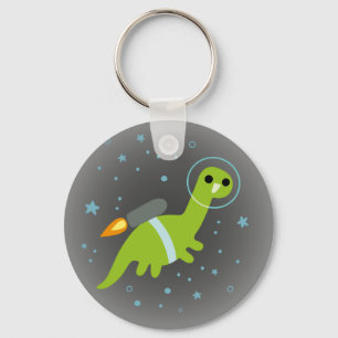 "Ik heb Jetpack!" Flying Brontosaurus met Jetpack Sleutelhanger
