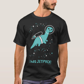 Ik heb Jetpack vliegende dinosaurus Blauwgroen T-shirt