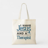Ik heb Jezus en een Therapistische Christelijke Fa Tote Bag (Achterkant)