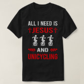 Ik heb Jezus en eenwieler nodig T-shirt (Design voorkant)