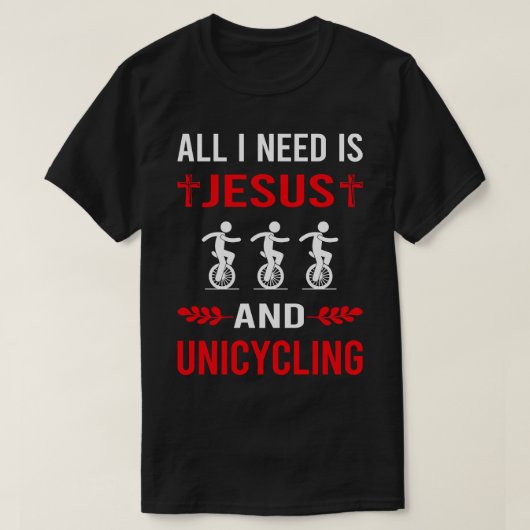Ik heb Jezus en eenwieler nodig T-shirt (Design voorkant)