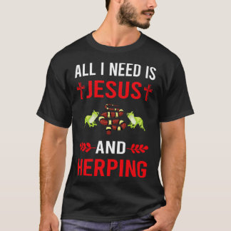 Ik heb Jezus en Herping Herpetoloog Herpetologie n T-shirt