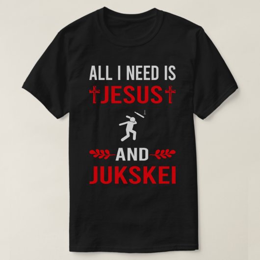 Ik heb Jezus en Jukskei nodig 1 T-shirt (Design voorkant)