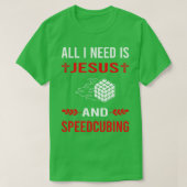 Ik heb Jezus en Speedcube Speedcube nodig T-shirt (Design voorkant)