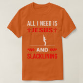 Ik heb Jezus nodig en slacklining slackliner T-shirt (Design voorkant)