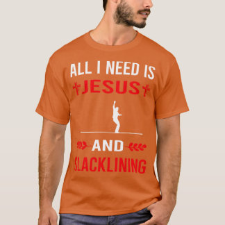 Ik heb Jezus nodig en slacklining slackliner T-shirt