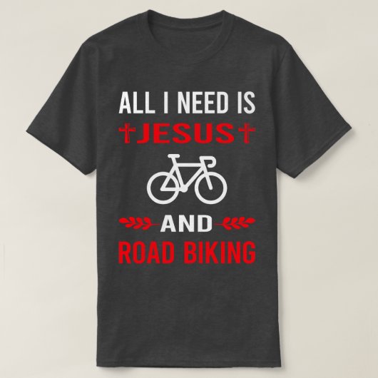 Ik heb Jezus nodig en wielrennen T-shirt (Design voorkant)
