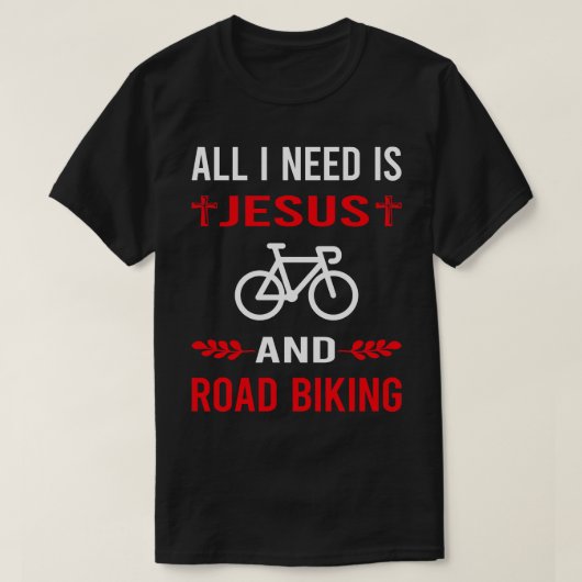 Ik heb Jezus nodig en wielrennen T-shirt (Design voorkant)