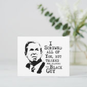 Ik heb jullie allemaal genaaid, behalve bedankt, v briefkaart (Staand voorkant)