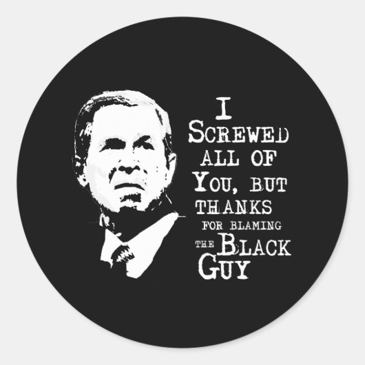 Ik heb jullie allemaal genaaid, behalve bedankt, v ronde sticker (Voorkant)