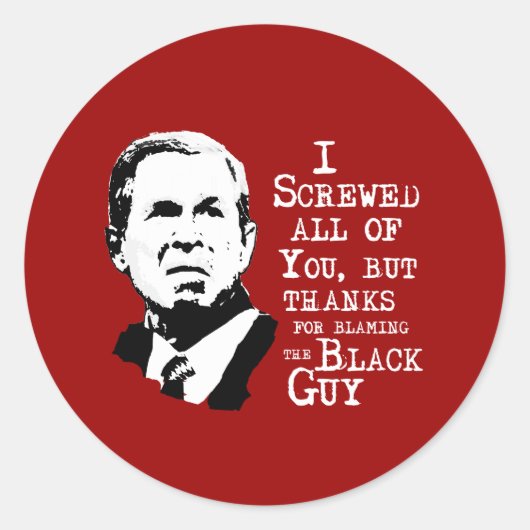 Ik heb jullie allemaal genaaid, behalve bedankt, v ronde sticker (Voorkant)