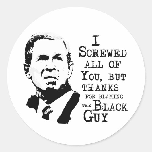 Ik heb jullie allemaal genaaid, behalve bedankt, v ronde sticker (Voorkant)