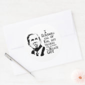 Ik heb jullie allemaal genaaid, behalve bedankt, v ronde sticker (Envelop)