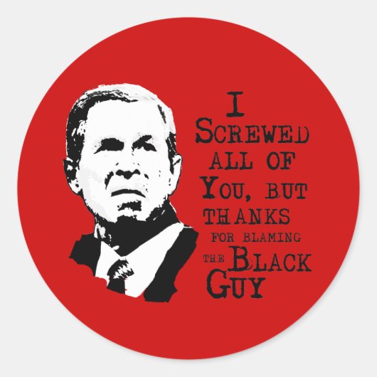 Ik heb jullie allemaal genaaid, behalve bedankt, v ronde sticker (Voorkant)