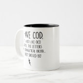 Ik heb kabeljauw Het lijkt veel op kabeljauw maar Tweekleurige Koffiemok (Voorkant links)