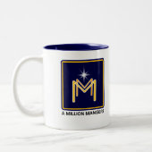 Ik heb kamer gemaakt. tweekleurige koffiemok (Links)